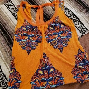 Summer blouse open back boho